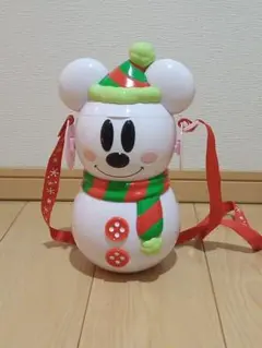 ディズニークリスマス　ミッキーマウス　雪だるまポップコーンバスケット