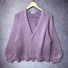 URBAN RESEARCH 長袖ニットカーディガン 袖ボリューム ゆったりめ