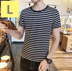Tシャツ　メンズ　レディース　ボーダー　インナー　着回し　シンプル　ゆったり