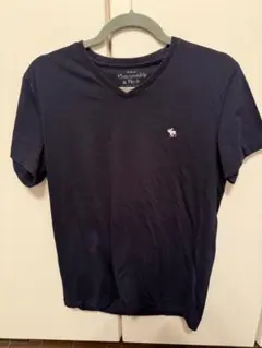 Abercrombie & Fitch ネイビー VネックTシャツ　アバクロ