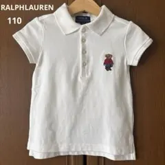 ラルフローレン　ポロ　ベア　半袖　シャツ　ポロシャツ　白　女の子　春　夏