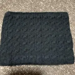 ブラック ケーブル編み ネックウォーマー