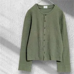 レナウン オリーブグリーン カーディガン 【M】長袖 日本製