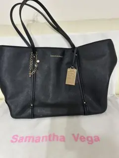 サマンサベガ トートバッグ ショルダーバッグ ブラック A4可 ビジネス