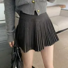 SHEIN プリーツ スカート ダークグレー