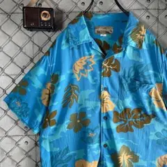 レーヨン T&Cサーフデザイン アロハシャツ オープンカラー 木ボタンのサムネイル