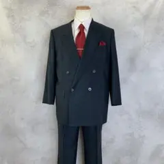 NAPOLENA ダークブルー　ダブルブレスト　背抜き　本切羽　LL