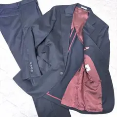 スーツセレクト　ビジネススーツ　セットアップ　シルク混　濃紺　A4 Sサイズ