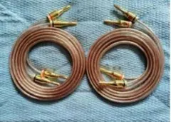 スピーカーケーブル 14ゲージ 先端バナナプラグ処理 2m 2本