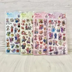 ぷくぷくシール 立体シール 4枚セット お得まとめ売り キャラクター