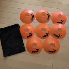 極美品 PUMA プーマ トレーニングマーカーセット オレンジ 8個 収納袋付き