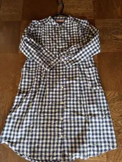 Mammy luna 授乳服 チェック柄 ロングシャツ ルームウェア ワンピース