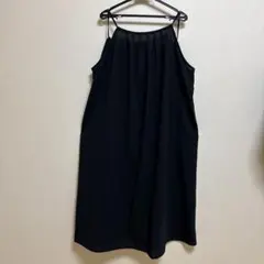 キャミソールワンピース　XL 黒　無印良品