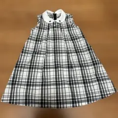 pom ponette チェック柄 ノースリーブワンピース 120㎝