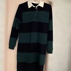 COLZA ラガーシャツワンピース ボーダー