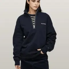 TommyHILFIGER ネイビー ハーフジップ トレーナー