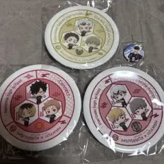 ハイキュー!! × くら寿司 お皿3枚＋缶バッジ