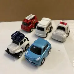 チョロQ　日産リーフ　ワーゲン　パトカー　救急車　消防車　5台セット