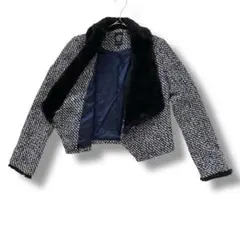 muse muse ノーカラージャケット Sサイズ　グレー　レディース　灰色