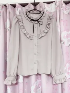 ♡evelyn Uフリルリボンブラウス ピンク　トップス♡