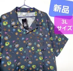新品 ナイトメアービフォアクリスマス 総柄 半袖シャツ アロハシャツ Tシャツ