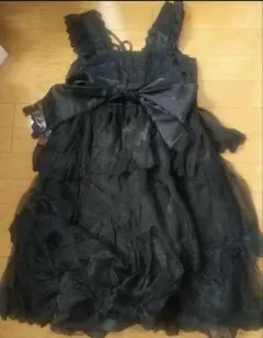 キャサリンコテージ 黒ワンピース ドレス オーガンジー 140cm