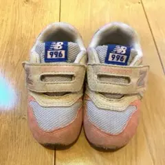【美品】13.0cm New Balance 996 スニーカー ピンク/グレー