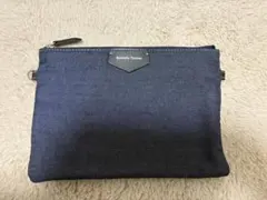 サマンサタバサ デニムポーチ　ショルダーバッグ