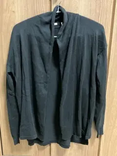 UNIQLO ユニクロ ドレープカーディガン 黒 綿100%【Mサイズ】