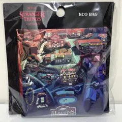 ストレンジャーシングス　エコバック 黒　スリーコインズ コラボ ストシン