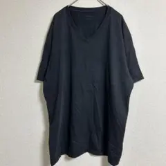 ユニクロ 無地 Ｖネック 半袖 Ｔシャツ L 黒 ポリエステル ナイロン 綿