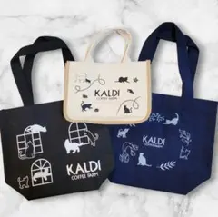 KALDI カルディ 猫柄 トートバッグ 3点セット