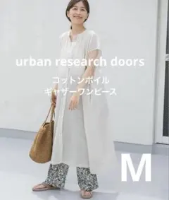 urban research doors ボイルギャザーフレンチスリーブワンピ