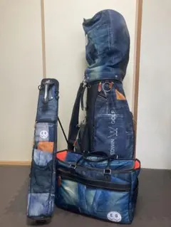 EDWIN GOLF デニム風キャディ• サブ•ボストンバッグ3点セット