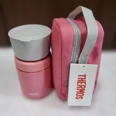 ◇THERMOS◇真空断熱スープランチセット 専用ポーチ付き◇ピンク◇