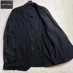XXL ジョルジオアルマーニ テーラードジャケット 黒タグ レーヨン リネンのサムネイル
