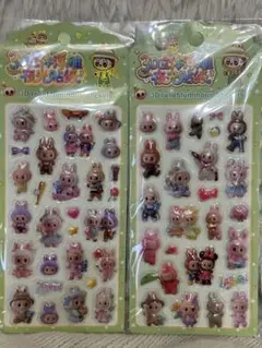 LABUBU ボンボンドロップシール　2枚セット