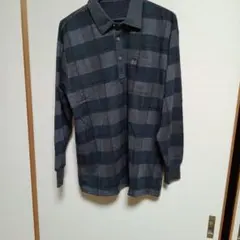 CHAPS メンズ 長袖シャツ チェック柄 グレー系