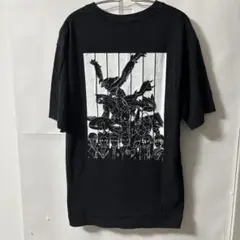 「即日発送」L UNIQLOアートポケモンブラック半袖Tシャツ オーバーオール