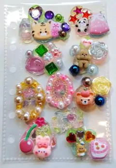 ト*ン様 立体シール　手作りシール10個セット(๑´ڡ`๑)