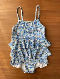 OCEAN & GROUND フラワープリント　ワンピース水着 80