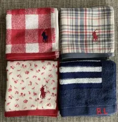 ラルフローレンハンドタオル　タオルハンカチRALPH LAUREN 四枚セット