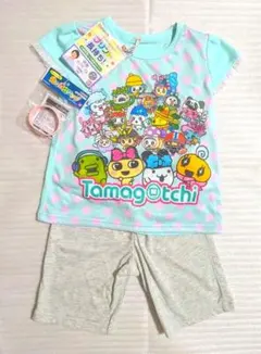 たまごっち　BANDAI　光る パジャマ　部屋着　110 サイズ　水色