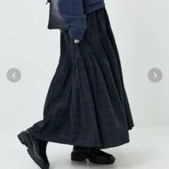 FREAK'S STORE チェック柄 フレアロングスカートのサムネイル