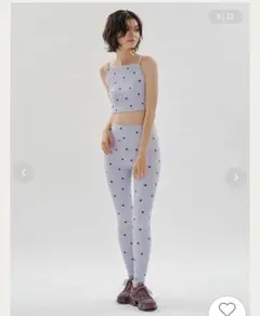 美品emmi ハート柄 ヨガウェアセットサイズ1ホワイト