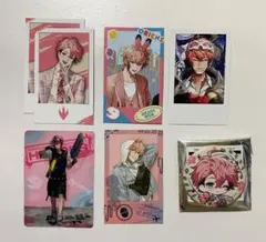 にじさんじ 赤城ウェン チェキ風カード6枚セット、缶バッジ