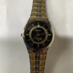 WYSZNA ブラック ゴールド アナログ腕時計