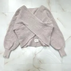 GRL クロスニット ショート丈 ボリューム袖 韓国 00s