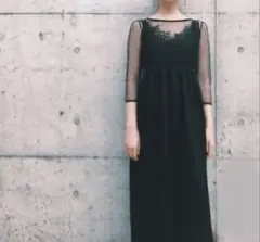 Kaene ドットシアーチュールトップス　ブラックのサムネイル