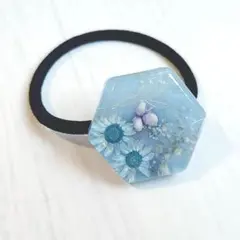 169〉紫陽花のハートヘアゴム(レジン) - メルカリ